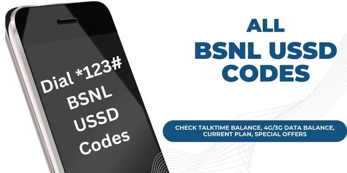 all bsnl ussd codes