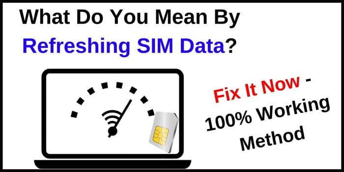 Refreshing Sim Data - What Does It Mean